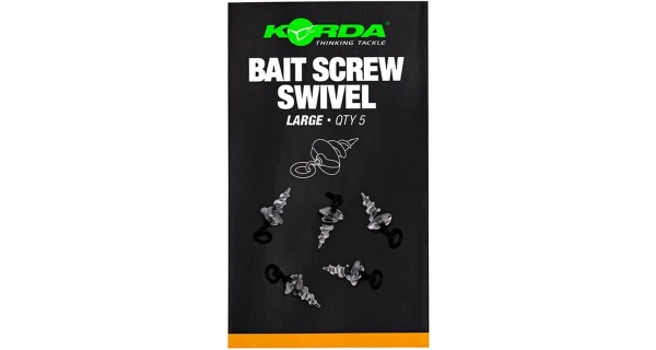 KORDA - Vŕtačky Micro Ring Swivel Bait Screw Large 5 ks