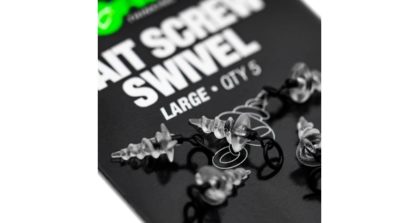 KORDA - Vŕtačky Micro Ring Swivel Bait Screw Large 5 ks