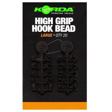 KORDA - Zarážky na háčik High Grip Hook Bead Large 20 ks