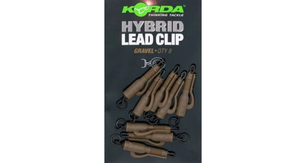 KORDA - Záves na olovo Hybrid Lead Clip Gravel 5ks