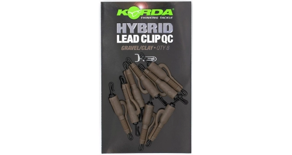KORDA - Závesky na olovo qc hybrid lead clip gravel / clay 8 ks