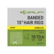 KORUM - Nadväzec Banded Hair Rigs Barbless 15" veľ. 10 8 ks