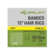 KORUM - Nadväzec Banded Hair Rigs Barbless 15" veľ. 10 8 ks