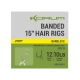 KORUM - Nadväzec Banded Hair Rigs Barbless 15" veľ. 12 8 ks
