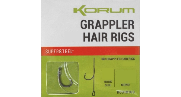 KORUM - Nadväzec Grappler Hair Rigs Barbed veľ. 8 0,30 mm 14 lb 38 cm 8 ks