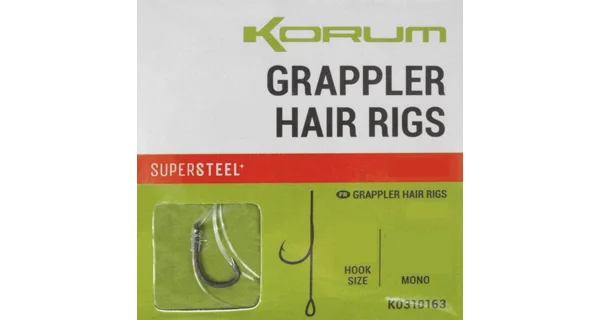 KORUM - Nadväzec Grappler Hair Rigs Barbless veľ. 8 0,30 mm 14 lb 10 cm 8 ks