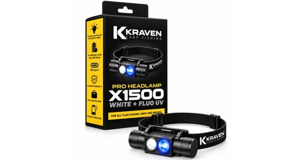 KRAVEN - Čelovka Pre Headlamp X1500 White + Fluo UV
