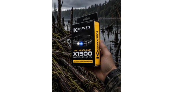 KRAVEN - Čelovka Pre Headlamp X1500 White + Fluo UV