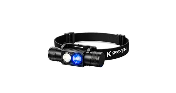 KRAVEN - Čelovka Pre Headlamp X1500 White + Fluo UV