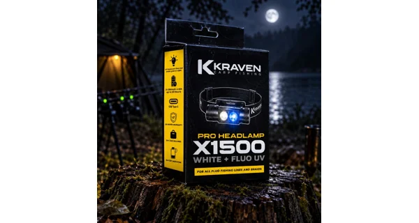KRAVEN - Čelovka Pre Headlamp X1500 White + Fluo UV