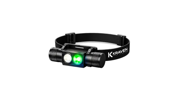 KRAVEN - Čelovka Pre Headlamp X1500 White + Green