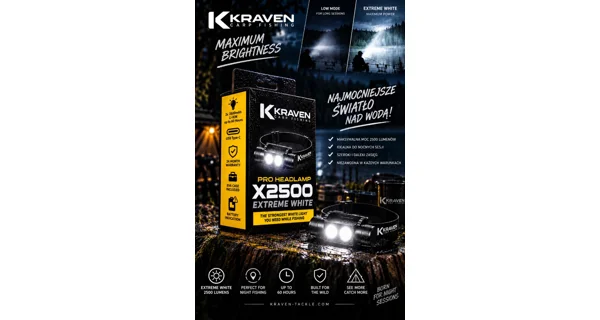 KRAVEN - Čelovka Pre Headlamp X2500 Extreme White