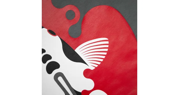 KUMU - Tričko Rising Sun Grey T-Shirt veľ. 2XL