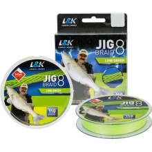 L&K - Pletená šnúra Jig Braid Zelená 0,18 mm 110 m 10,3 kg
