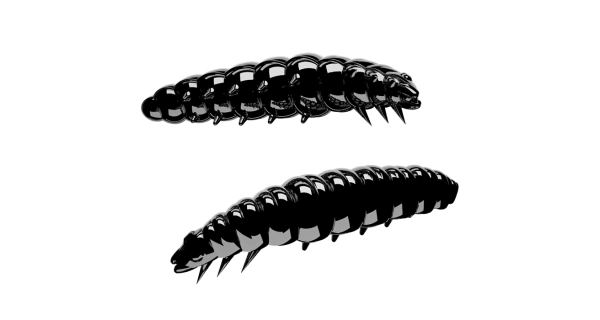LIBRA LURES - Larva 45 mm Black 040 Krill 8 ks