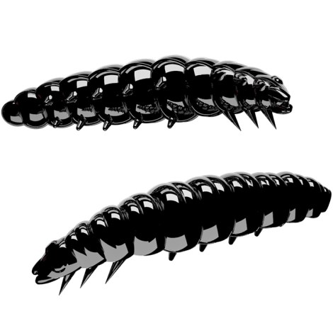 LIBRA LURES - Larva 45 mm Black 040 Krill 8 ks