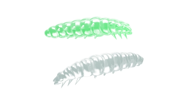 LIBRA LURES - Larva 45 mm Glow UV green 000 Cheese 8 ks