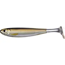 LIVETARGET - Gumová nástraha Slow-Roll Shiner Paddle Tail Swimbait 10 cm Silver Brown 4 ks