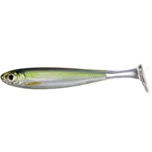 LIVETARGET - Gumová nástraha Slow-Roll Shiner Paddle Tail Swimbait 10 cm Silver Green 4 ks
