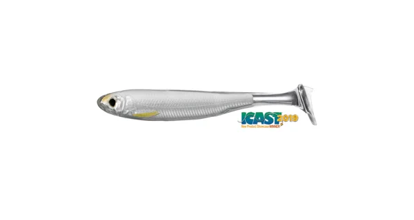 LIVETARGET - Gumová nástraha Slow-Roll Shiner Paddle Tail Swimbait 10 cm Silver Pearl 4 ks