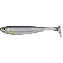 LIVETARGET - Gumová nástraha Slow-Roll Shiner Paddle Tail Swimbait 10 cm Silver Smoke 4 ks