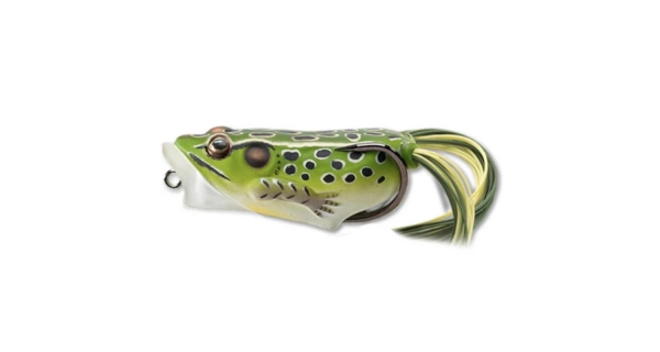 LIVETARGET - Imitácia žaby Hollow Body Frog Popper 5,5 cm 11 g Green Yellow