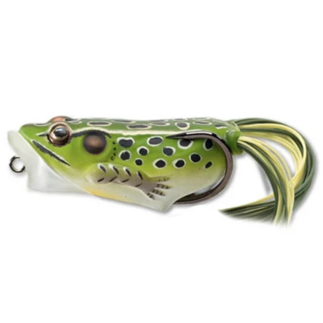 LIVETARGET - Imitácia žaby Hollow Body Frog Popper 5,5 cm 11 g Green Yellow