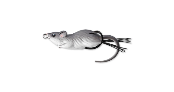 LIVETARGET - Nástraha myš Hollow Body Mouse 11 g 6 cm Grey White