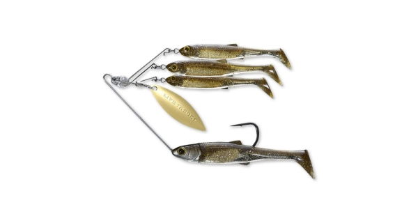 LIVETARGET - Rotačka Baitball Minnow Spinner Rig 7 g Purple Dark Amber Gold