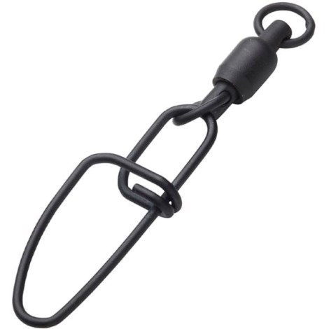 MADCAT - Obratlík s karabínou Stainless BB Swivel with Crosslock Snap veľ. 3 90 kg Black 3 ks