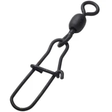 MADCAT - Obratlík s karabínou Stainless Crane Swivel with Snap veľ. 1 90 kg Black 5 ks