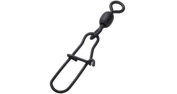 MADCAT - Obratlík s karabínou Stainless Crane Swivel with Snap veľ. 2 75 kg Black 5 ks