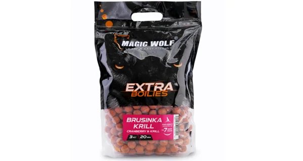 MAGIC WOLF - Boilies Extra 20 mm 3 kg Brusnica Krill