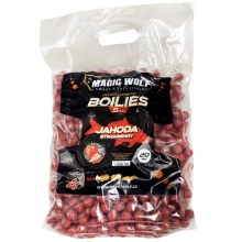 MAGIC WOLF - Kŕmne Boilie 5 kg 24 mm Jahoda