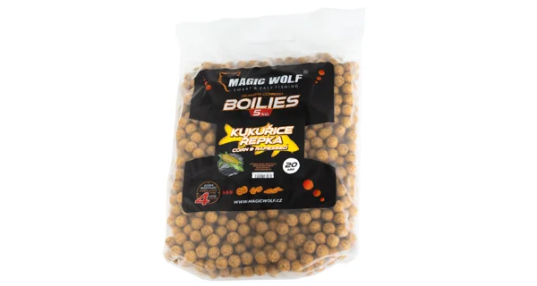 MAGIC WOLF - Kŕmne Boilie 5 kg 24 mm Kukurica Repka