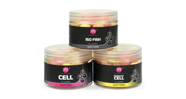 MAINLINE - Balanced Boilie Fluoro Wafters Pink Yellow White Cell 15 mm