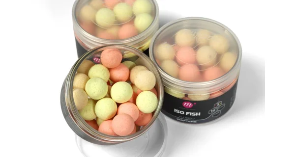 MAINLINE - Balanced Boilie Fluoro Wafters Pink Yellow White Essential Cell 15 mm