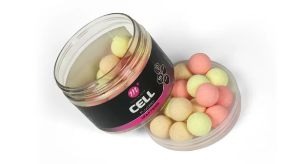 MAINLINE - Balanced Boilie Fluoro Wafters Pink Yellow White Essential Cell 15 mm