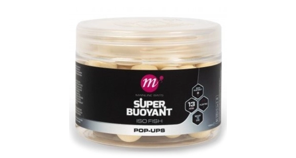 MAINLINE - Plávajúce Boilie Super Buoyant Pop-Ups ISO Fish 13 mm White