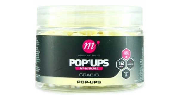 MAINLINE - Plávajúce boilies High Visual Mini Pop-ups CrabIB 12 mm