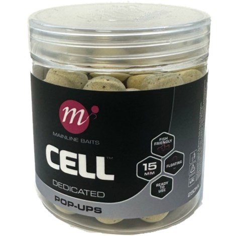 MAINLINE - Plávajúce boilies Pop Ups Dedicated Cell 15 mm 250 ml