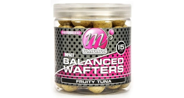 MAINLINE - Vyvážené boilies High Impact Balanced Wafters 15 mm Fruity Tuna