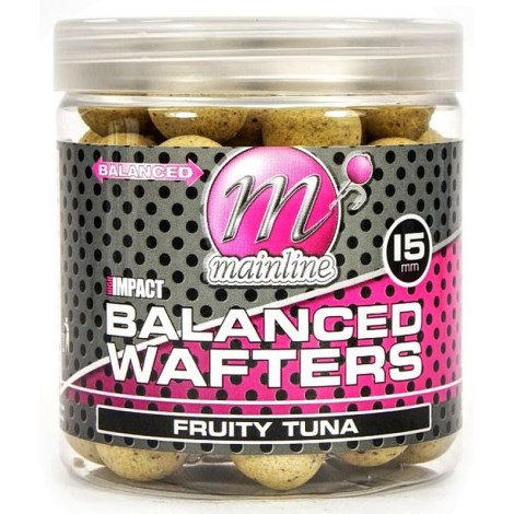 MAINLINE - Vyvážené boilies High Impact Balanced Wafters 15 mm Fruity Tuna