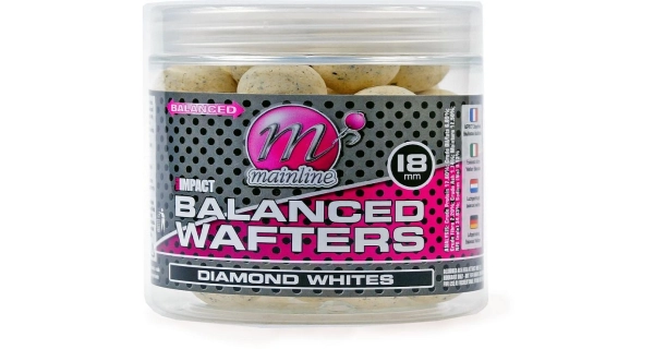 MAINLINE - Vyvážené boilies High Impact Balanced Wafters 18 mm Diamond Whites