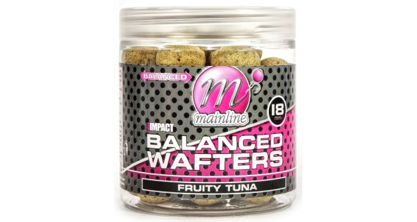 MAINLINE - Vyvážené boilies High Impact Balanced Wafters 18 mm Fruity Tuna