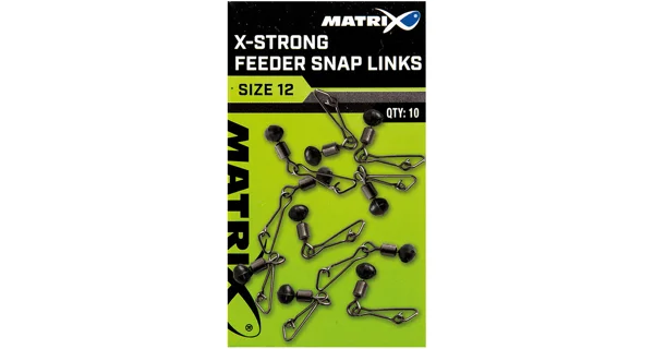 MATRIX - Karabínka s obratlíkom X-Strong Feeder Snap Link vel.10 10 ks