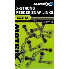 MATRIX - Karabínka s obratlíkom X-Strong Feeder Snap Link vel.12 10 ks