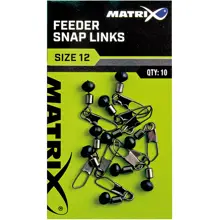 MATRIX - Obratlík s karabínkou Feeder Snap Link veľ. 12 10 ks
