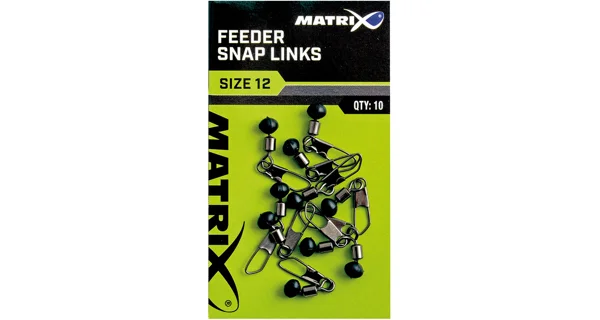MATRIX - Obratlík s karabínkou Feeder Snap Link veľ. 12 10 ks