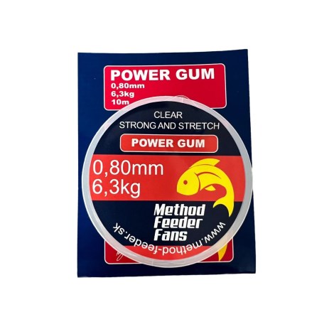 METHOD FEEDER FANS - Feederová guma Power Gum 0,8 mm 10m